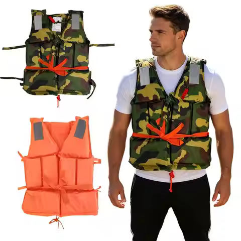 Safety Life Vest Life Jacket for Adult Water Sport Buoyancy Jacket Life Vest Swimming Boating Skiing