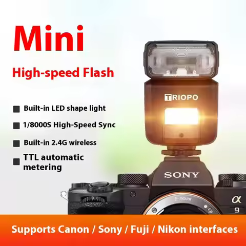 TRIOPO TR-350 TTL HSS High Speed Sync Camera Speedlite Flash SLR Mirrorless Camera Shoe Light for Ca