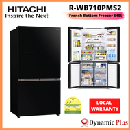 Hitachi R-WB710PMS2 French Bottom Inverter Refrigerator 4-Doors 645 Liters