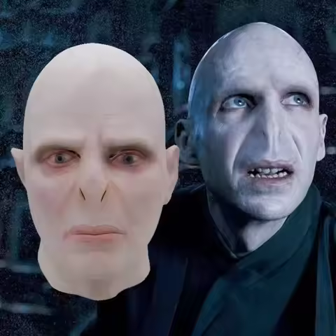 Horror Thriller Bald Latex Mask Halloween Mask for Adult Voldemort Mask Dobby The Elf Mask Kids Hood