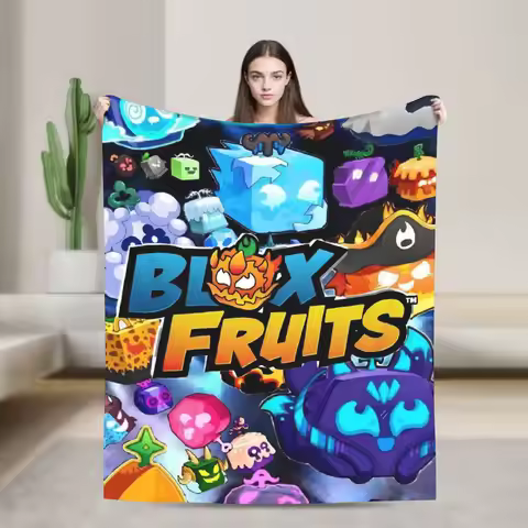 B-Blox Kitsune Fruits Super Warm Blanket Travel Plush Throw Blanket Comfortable Couch Chair Flannel 