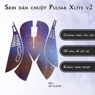 Pulsar Xlite Wireless v2 mouse Skin 3D model 3dls034 | 3M anti-slip sticker
