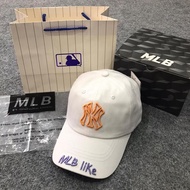 Topi MLB Original Import - NY MLB LIKE White Logo Orange