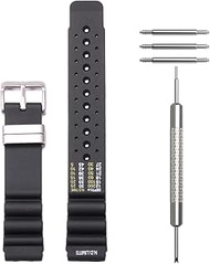 20/22/24mm Black Rubber Watch Band Compatible with Citizen promaster nd limits Solar Sports Diver Replacement Bracelet Wrist Strap stainless steel bezel for Men and Women