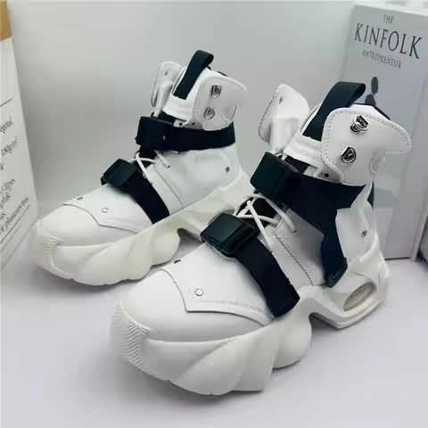 Shoes for Men Fashion Designer Platform Sneakers for Men High Top Thick Bottom Causal Flats Shoe Com