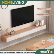 TV Cabinet Large Capacity Suspension Storage Cabinet Solid Wood Living Room Cabinet Console