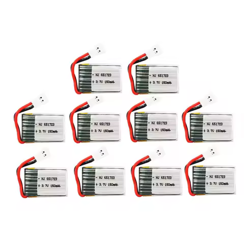 10pcs 3.7V 150mAh Drone Quadcopter Lipo Battery 701725 For H8 H8 H48 Mini Syma S107g X2 Nihui U207 H