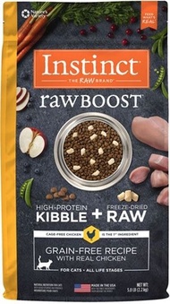 Nature's Variety Instinct (本能) 無穀物配方 Raw Boost 雞肉貓乾糧 (5lb/10lb)