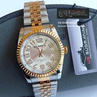 US SUBMARINE Model J-189m Men's Watch Steel Strap Wristwatch Silver Waterproof Quartz Machine1
