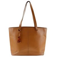 Pre-owned CHANEL logo charm tote bag, brown leather, made in Italy. Shoulder/handbag, A4 size, magne