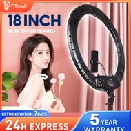45cm LED Ring Light with 3 phone racks 2.1M Tripod Stand TikTok Youtuber FB Live Mobile LiveStream t