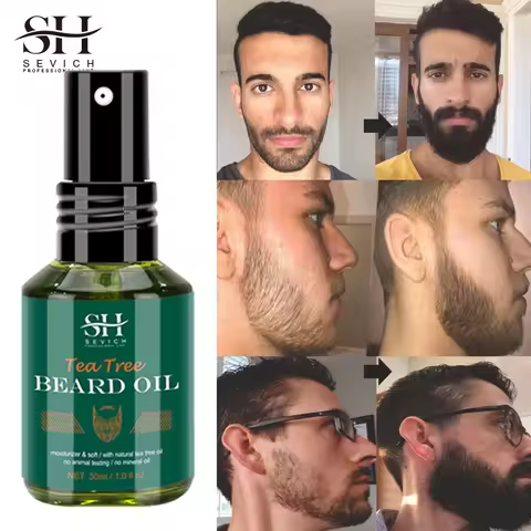SEVICH Growth Beard Oil for Men Moisturizing Styling Trim Care Thicker Promote Beard Regrowth Streng