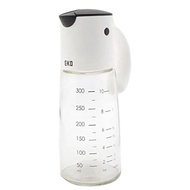 EKO Oil Bottle GRAVITY Oil &amp; Vinegar Dispenser White 300ml Automatic Open/Close with Lid EK81106-WH