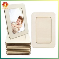 [hzsdakjjh.] 12PCS DIY Wood Picture Frames Unfinished Solid Wood Photo Picture Frames Standing Photo