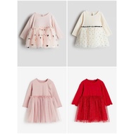 [HM AUTH] girls' lace flared dress, cute princess dress, size 4-6m to 3-4y