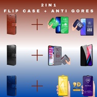 LAYAR [ Samsung A06 4G / A06 5G / A07 5G ] Viseaon Leather Flip Case Book Cover + Tempered Screen Pr