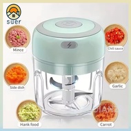 SUERHD Electric Garlic Chopper, Mini Long Battery Life Portable Veggie Chopper,  Multifunctional Rec