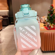 1500ml sport water bottle free straw + strap Air Bottle water cup Candy 1.5L tumbler large volume bo