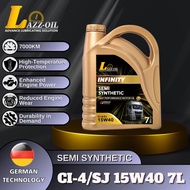 LAZZ OIL(4X4) DIESEL ENGINE OIL SEMI SYNTHETIC CI-4 15W40 7 LITRE