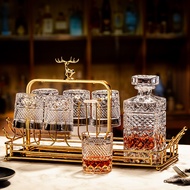 Crystal Glass Wine Bottle Wine Glass Set Carved Wine Glass Spirit Glass Household Wine Bottle Wine J