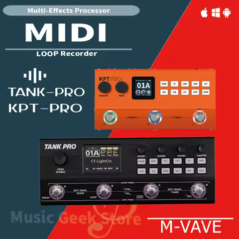 M-VAVE TANK PRO 2026 NEW Guitar Effect Pedal TANK Latest Version Guitar Multi-Effects, TANK-PRO, KPT