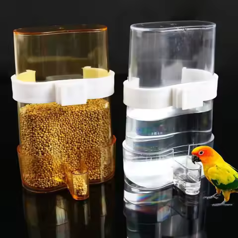 Automatic Bird Water Dispenser Bird Drinking Feeder Transparent Bird Cage Water Fountain for Budgie