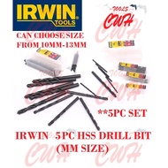 IRWIN HSS DRILL BIT MM SIZE METAL WOOD BITS SET PLASTIC BITS METAL BIT