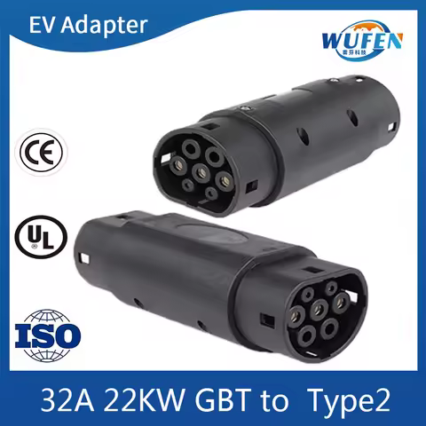 GBT to Type 2 EV Charger Adaptor IEC 62196 To GB/T Standard EV Charger Converter Adapter 32A 22KW 7K
