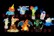 Bandai 寵物小精靈扭蛋 寵物小精靈筆座扭蛋第一代 全新套裝 Pokemon Full Color Pencil Topper 01扭蛋 (一套10款連8張蛋紙) 從未開過原裝膠袋 Made in
