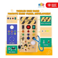 [อายุ 3 +] สวิตซ์บอร์ดบ้านส่องสว่าง [BUSY BOARD SWITCH] [Top Bright]