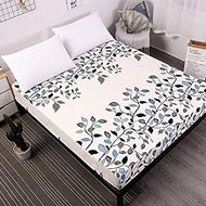 New Printing Fitted Sheet Mattress Cover Bed Linen With Elastic Band Mattress Protector Pad 100% Polyester King Size Bedding Set,Color:2,Size:80x200x25cm (Color : 1, Size : 180x200x25cm)