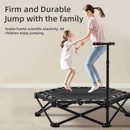 2025New Foldable Trampoline Indoor Jumping Bed Adjustable for Adults and Children with Handrails