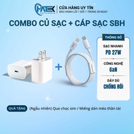 Combo 20W GaN PD Charger + 27W SBH C to Lightning Cable | Fast Charging iPhone, Anti-Tangle Umbrella