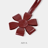 ARYA | Designer bag accessory - Red Floral Charm - Dark Red - BA032
