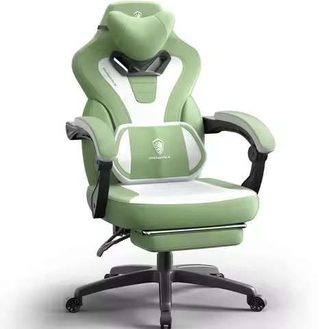 Dowinx Fabric Gaming Chair with Footrest, Big and Tall Gaming Chair for Heavy People, Computer/PC Ga