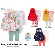 JACKET SET 3 IN 1 JC01 BABY JACKET/ BABY JACKET/ BABY CLOTHES JUMPER Girl