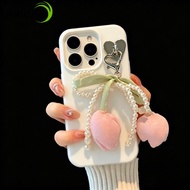 New 3D Pearl Tulip Phone Case For Realme C63 C61 india C55 C53 C51 C51S C35 C33 C33S C31 C30 C30S C2