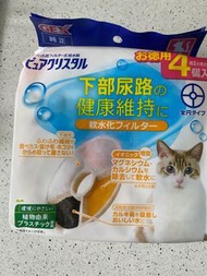 全新 日版 GEX 貓 飲水機 離子過濾片 水機濾芯 5片 替換 替換裝 軟水化 Pure Crystal Cat Water Filter Refills
