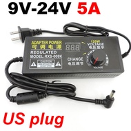 Universal Adjustable power Supply charger Adapter 9V 24V 3V-12V 1A 2A 3A 5A AC 110V 220V To DC 12V 9