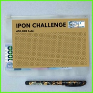 ➯ ◙ Ipon Challenge 2025 2024 Booklet with Pouch Pen Alkansya Chinkee Tan Binder 20 Pesos 50 100 500