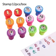 12/24/60pcs Bluey Inside Out Stamp Party Favors Bluey Stamp Kids Birthday Giveaway Souvenir Toys Bab