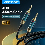 Vention 3.5mm Audio Cable Male to Male Zinc Alloy TRS Cable Aluminum Foil Tinned Copper Braid