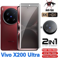 Vivo x200 ultra 5g 2in 1 màn hình bọc hoàn toàn kính cường lực riêng ffor vivo x200 ultra x200ultra 