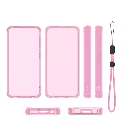 TPU MP3 Player Case Transparent Dust Resistant MP3 Player Cover Raised Edges Wrist Strap Protective
