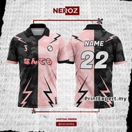 K0BN Select custom name Jersey retro collar Jersey Malaysia 2023 viral pink dragon sreetwear design full sublimation polo shirt men's shirt collared cheap high quality short sleeve