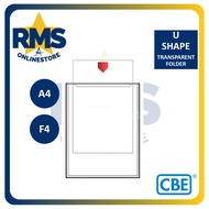 CBE 9102A (A4) / 9102F (F4) U Shape Transparent Folder / Document Holder