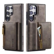 M5適用三星S23 Ultra錢包保護套S22 Ultra二合一側貼皮手機殼