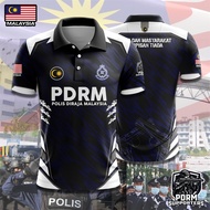 B224F high-quality neutral PDRM POLIS DIRAJA Malaysian polo shirt sports shirt MASYARAKAT 3D printed
