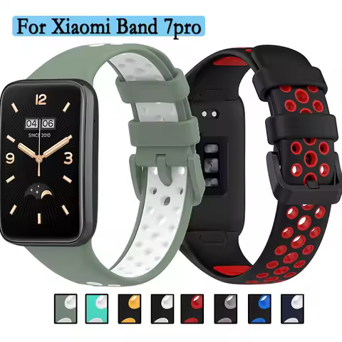 Strap For Xiaomi Mi Band 7 Pro Watch Band Creative Two-color Style Silicone Bracelet Replacement For