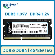 Skihotar DDR4 DDR3หน่วยความจำโน๊ตบุ๊ค SODIMM DDR3 4GB 8GB 16GB 1333MHz 1600MHz 3200MHz PC4 memoria Rams